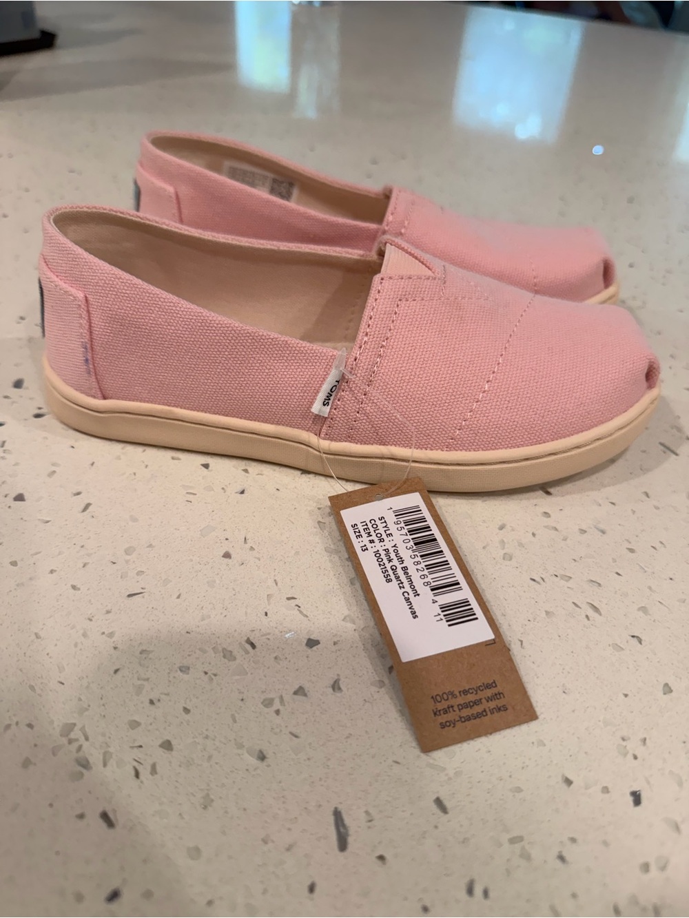 Toms Kids Canvas Slip-On Sneakers in Pink